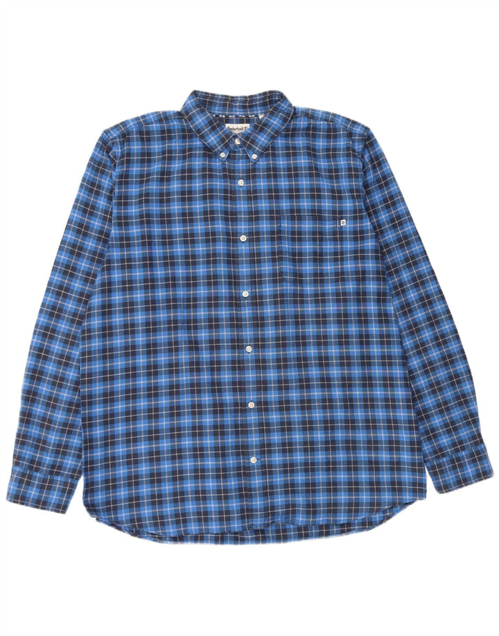 Timberland Herre Regular Fit skjorte XL blå ternet bomuld
