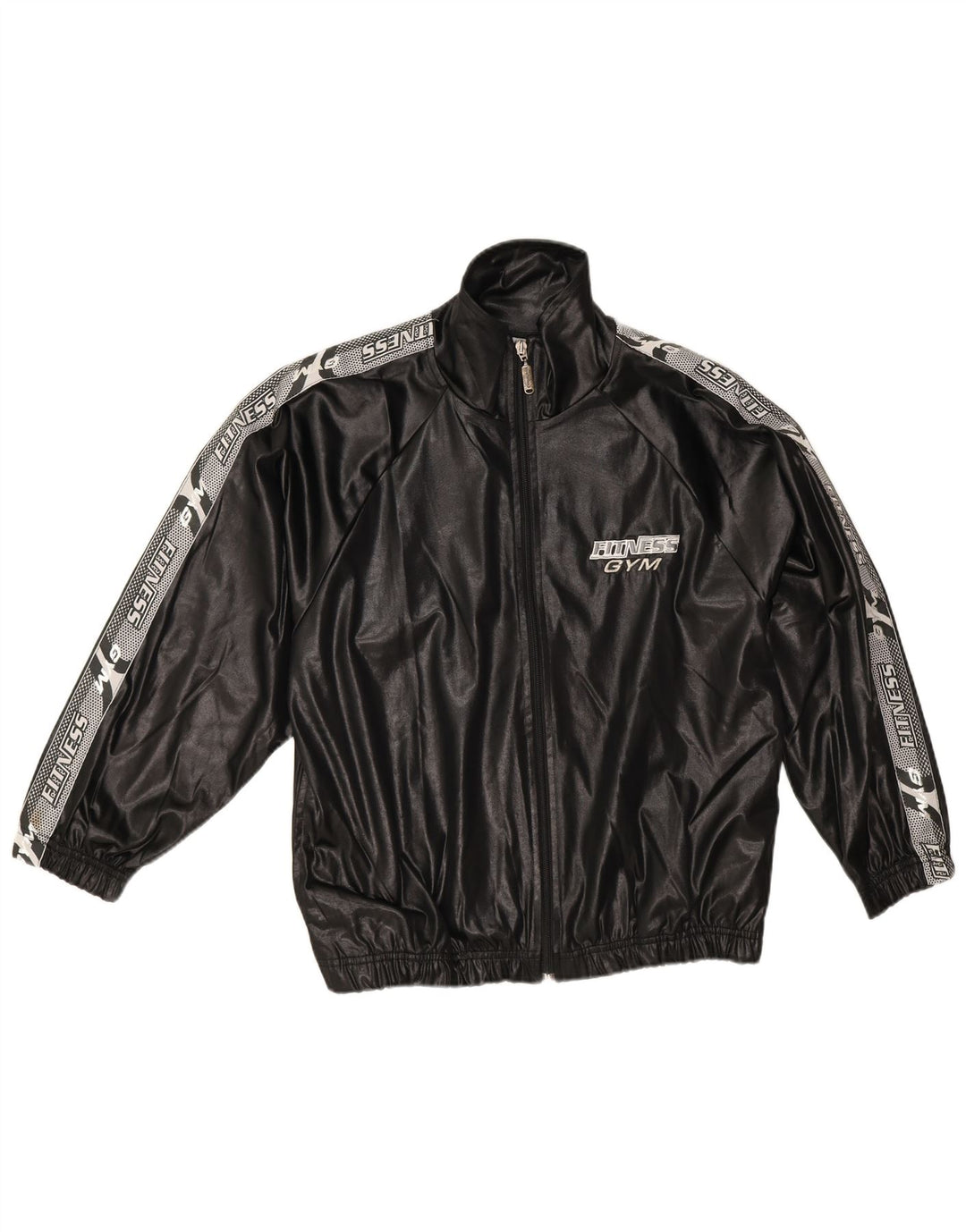 Campagnolo Dame Grafisk Oversized træningsdragt Top Jacket UK 10 Lille Sort