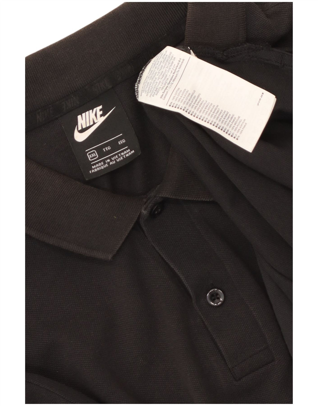 Nike Polo skjorte til mænd 2XL sort bomuld