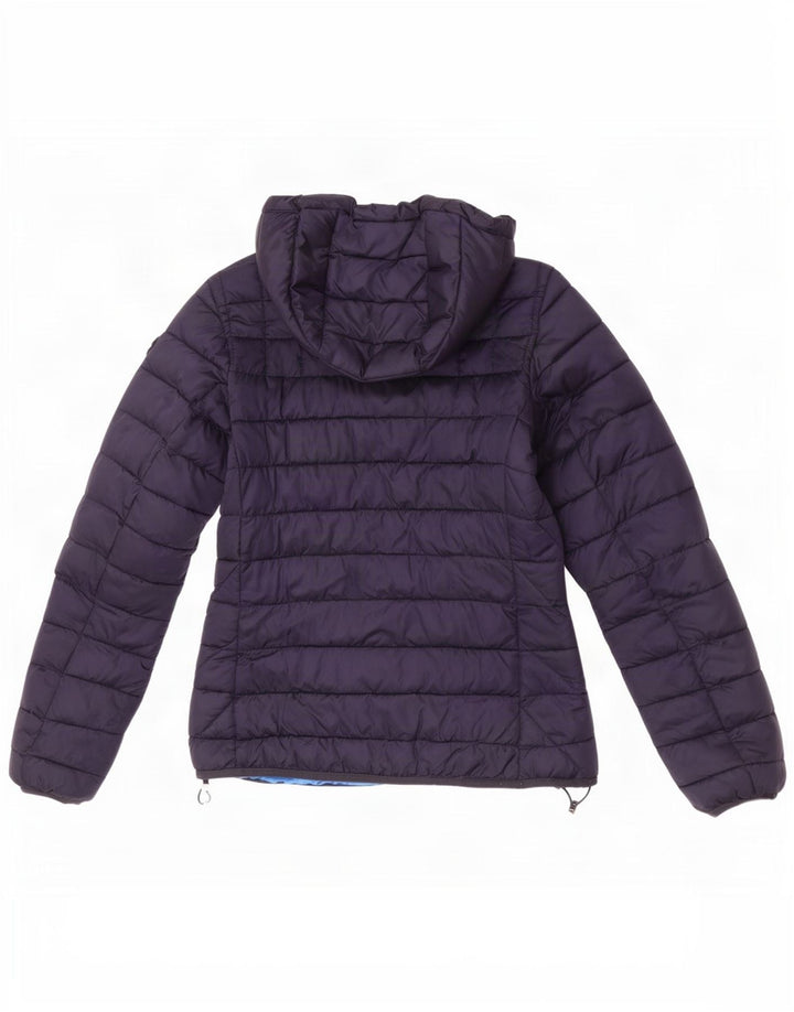 Napapijri Dame hættejakke UK 12 Medium Navy Blue Polyamide
