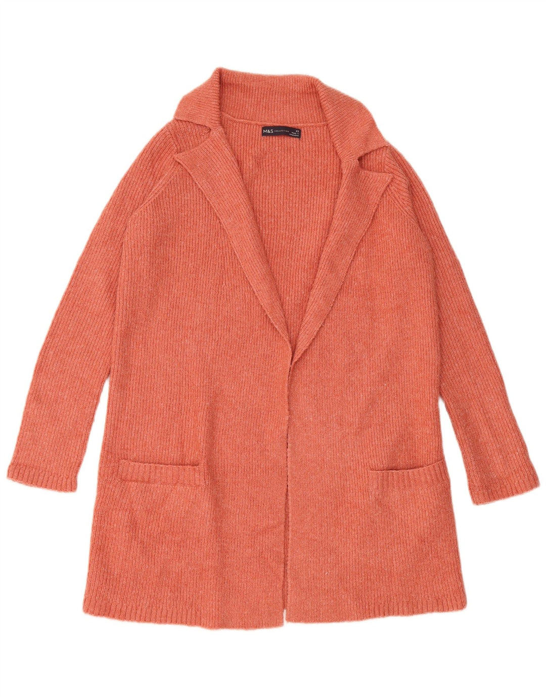 Marks & Spencer Dame oversized cardigan sweater UK 6 XS Orange