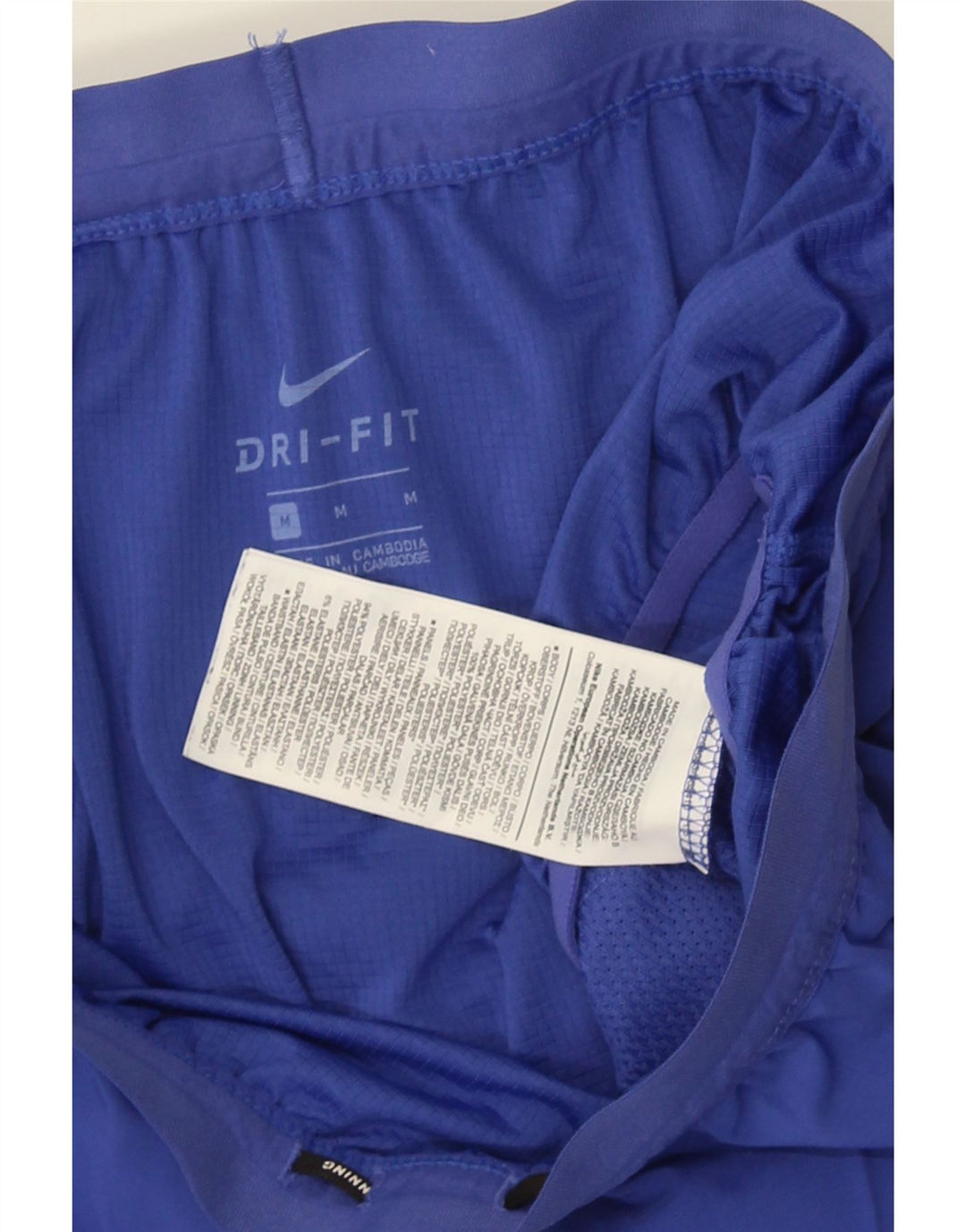 NIKE Dri Fit sportsshorts til kvinder UK 12 Medium Blue Polyester