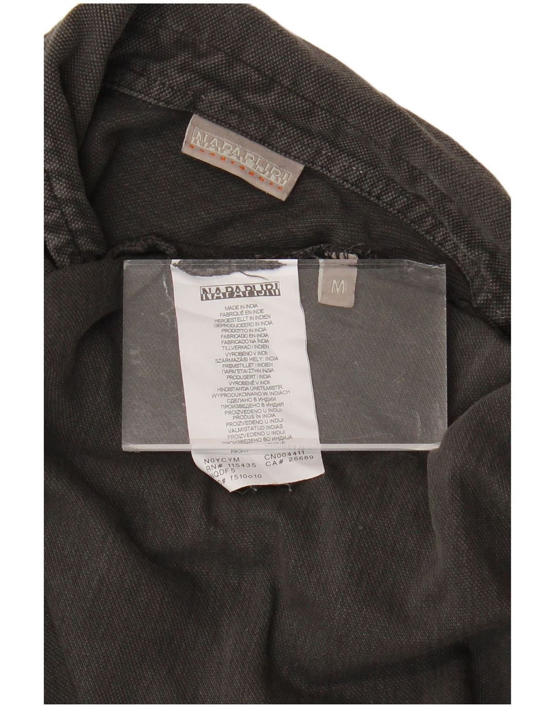 NAPAPIJRI Langærmet poloshirt til mænd mellemgrå bomuld