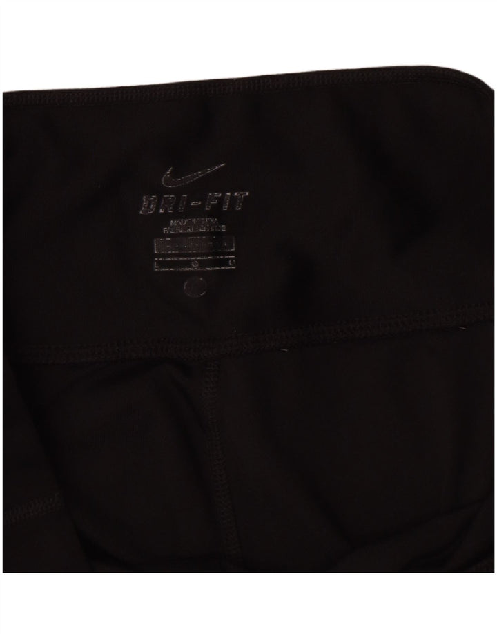 Nike Dame Dri Fit Capri Leggings UK 14 Large Black Polyester