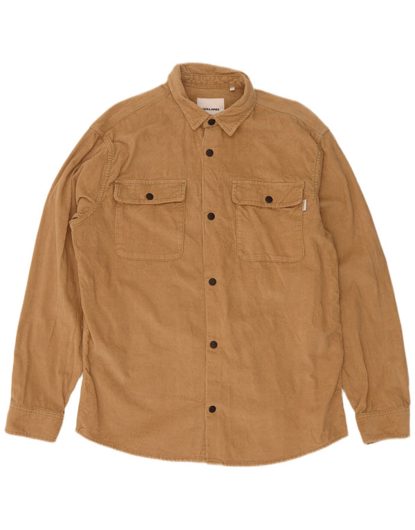 Jack & Jones Herre fløjlsskjorte XL Beige Bomuld