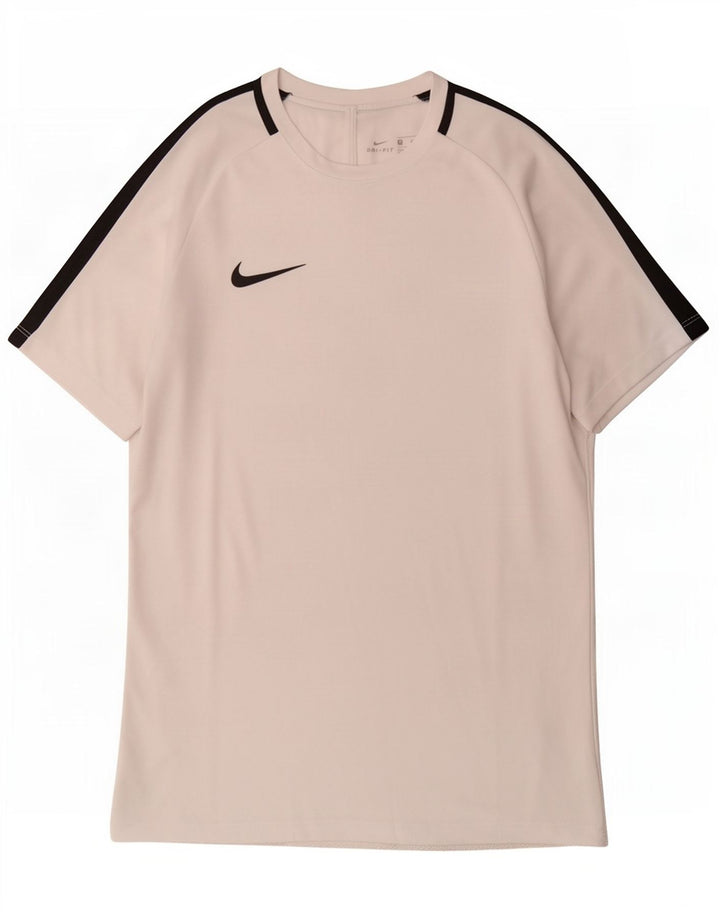 Nike Herre Dri Fit T-shirt Top Medium White Colourblock
