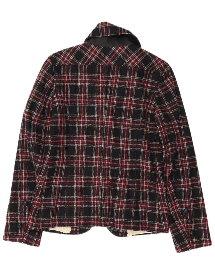 Drykorn Dame 2-knaps blazerjakke US 4 Lille flerfarvet plaid