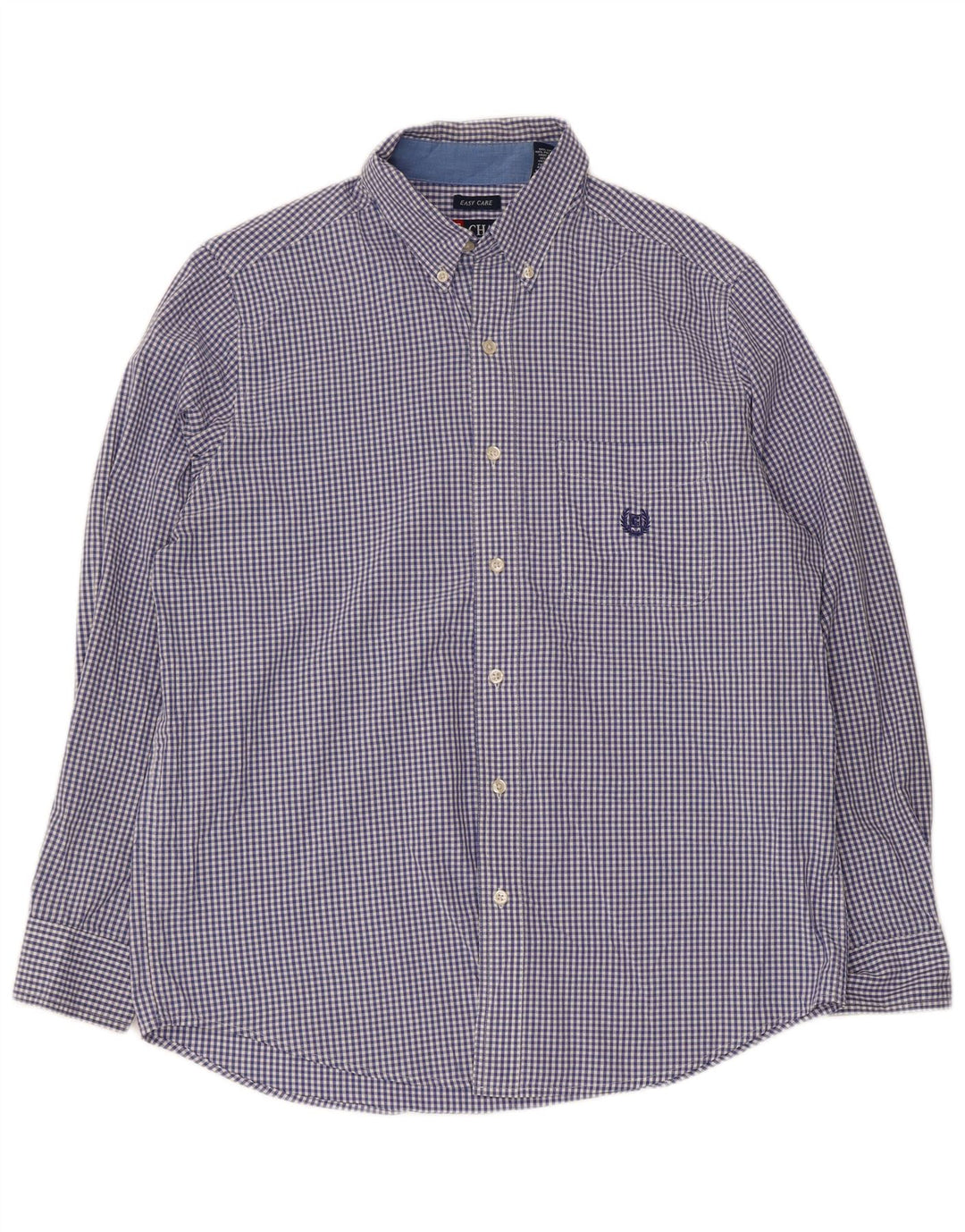 Chaps Herreskjorte Medium Navyblå Gingham Cotton
