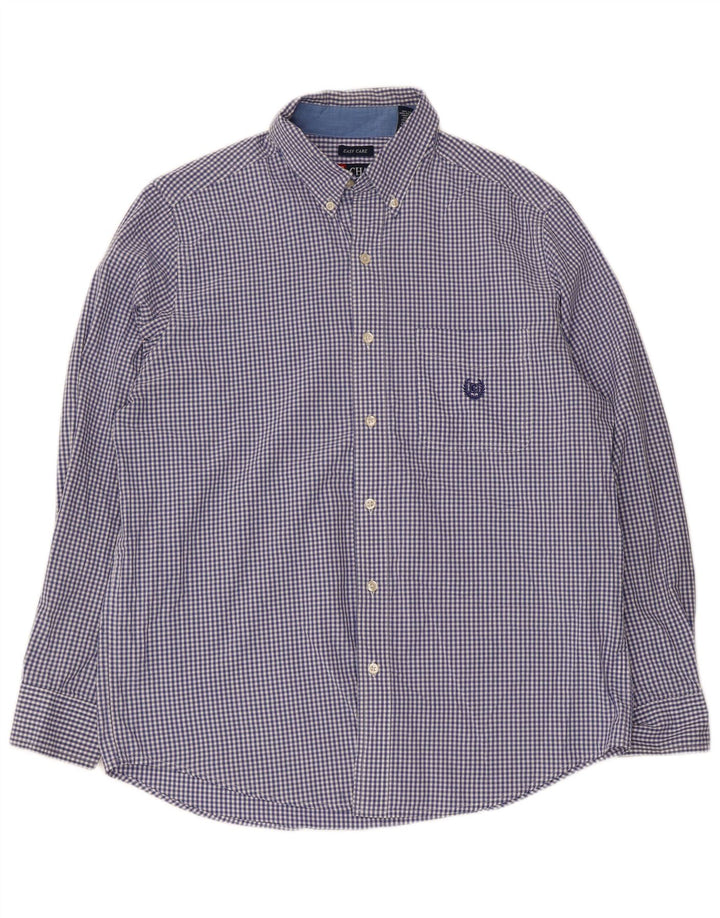 Chaps Herreskjorte Medium Navyblå Gingham Cotton