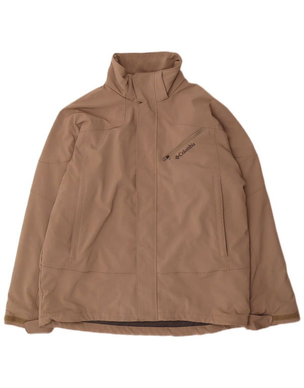 Columbia Herre Windbreaker Jacket UK 40 Large Beige Polyester