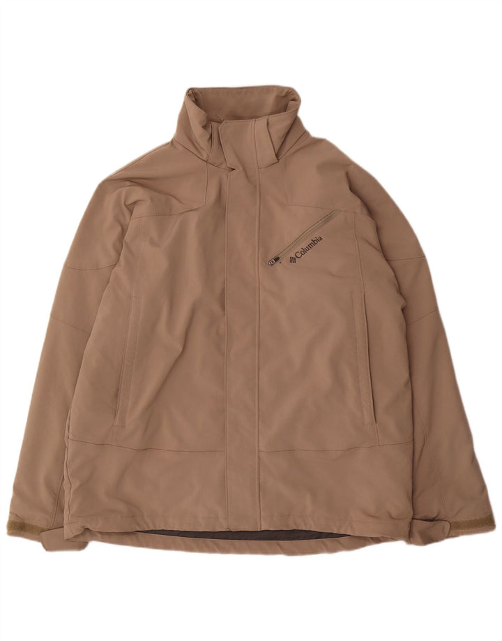 Columbia Herre Windbreaker Jacket UK 40 Large Beige Polyester