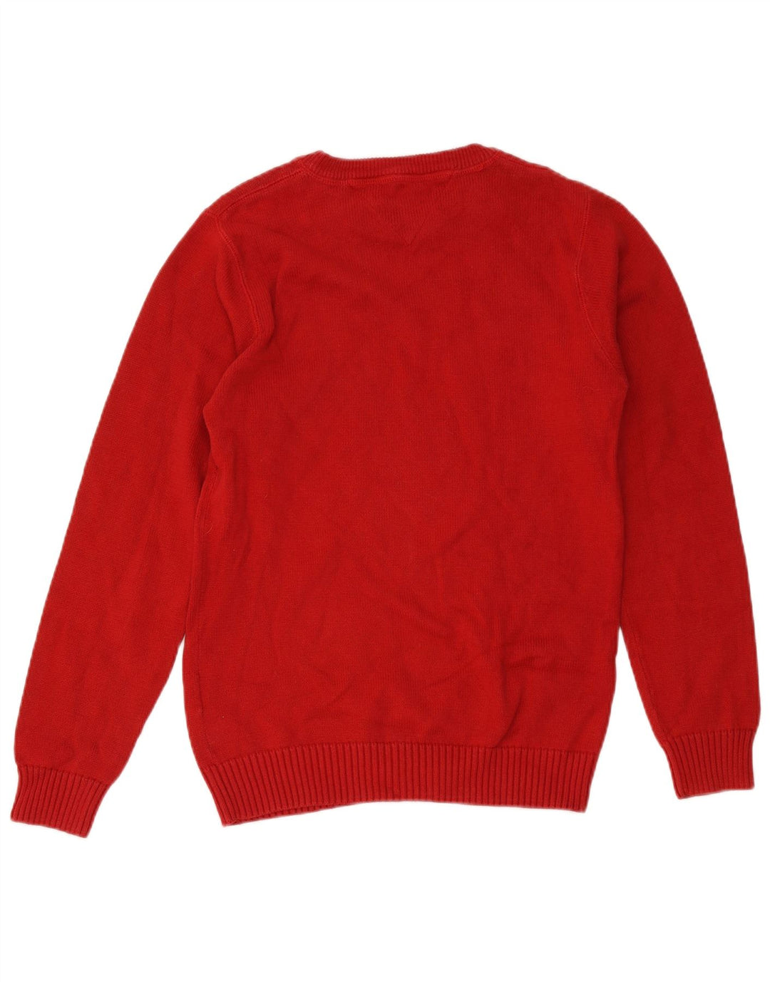 Tommy Hilfiger Herre sweater med rund hals, lille rød bomuld