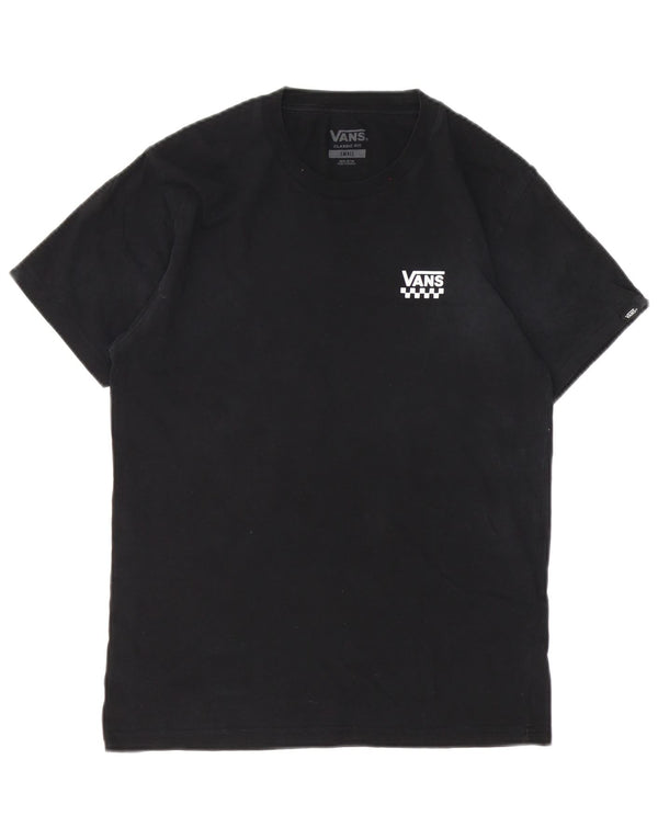 Vans Herre Classic Fit T-Shirt Top Lille Sort Bomuld