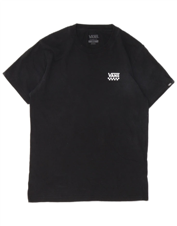 Vans Herre Classic Fit T-Shirt Top Lille Sort Bomuld