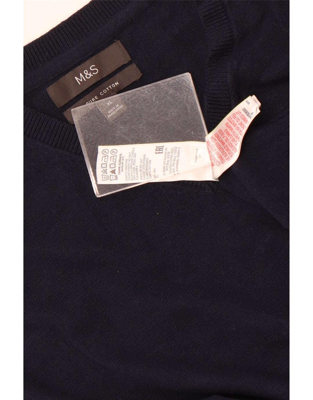 Marks & Spencer Herrevest Tank Top XL Marineblå Bomuld