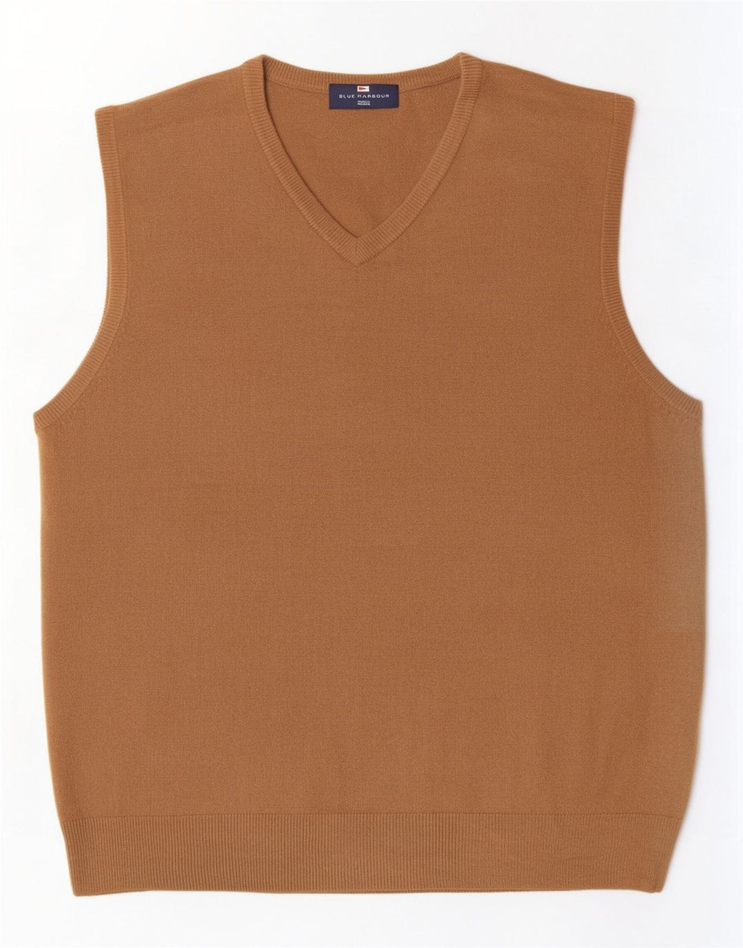 Marks & Spencer Herre Blue Harbor Vest Tank Top Stor Beige Akryl