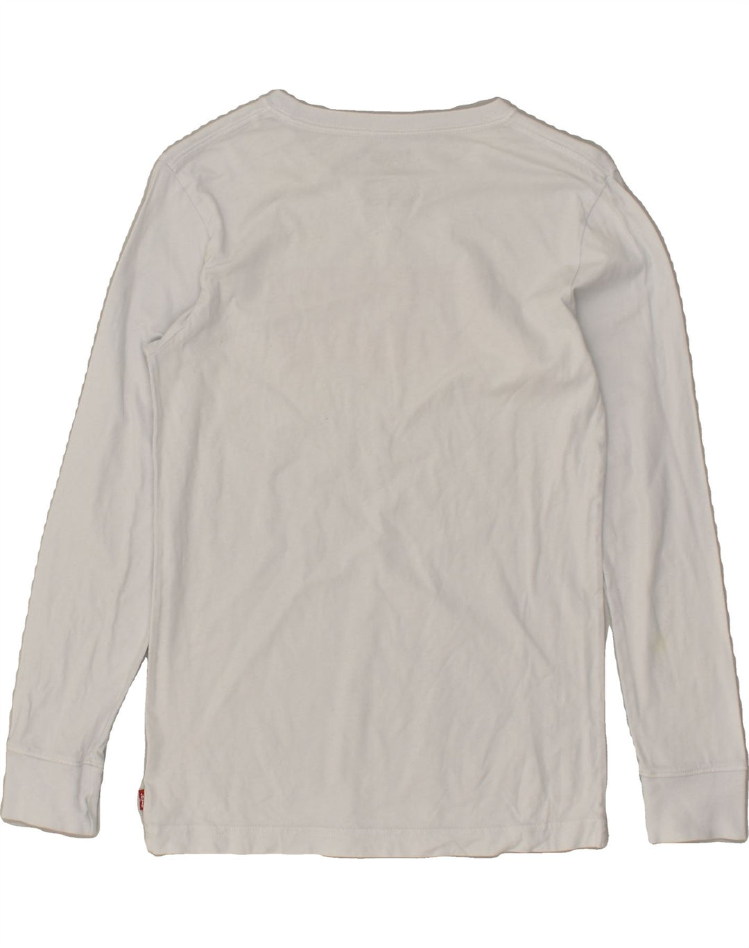 LEVI'S Boys Graphic Top Long Sleeve 13-14 Years White Vintage Levi's and Second-Hand Levi's from Messina Hembry 