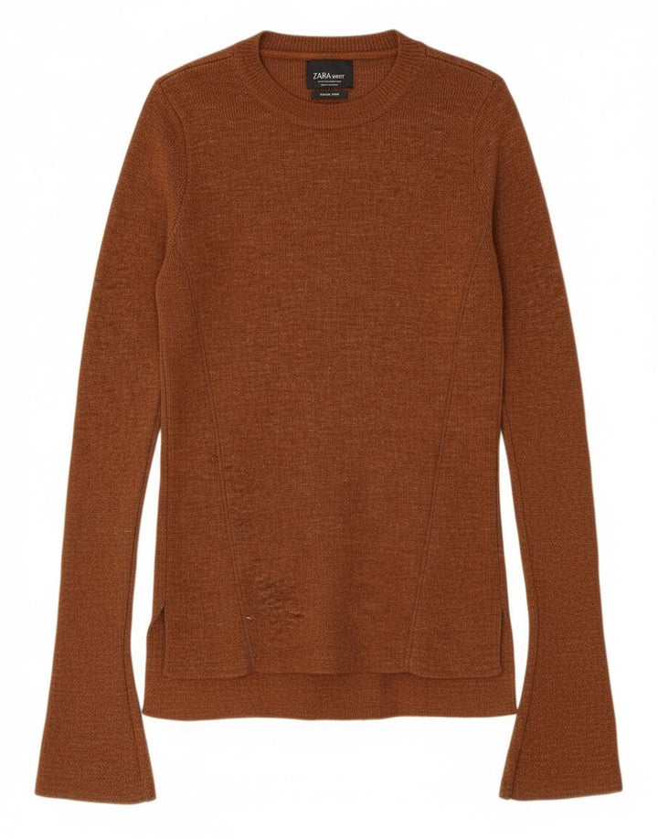 Zara Dame sweater med rund hals DK 12 Medium Brun