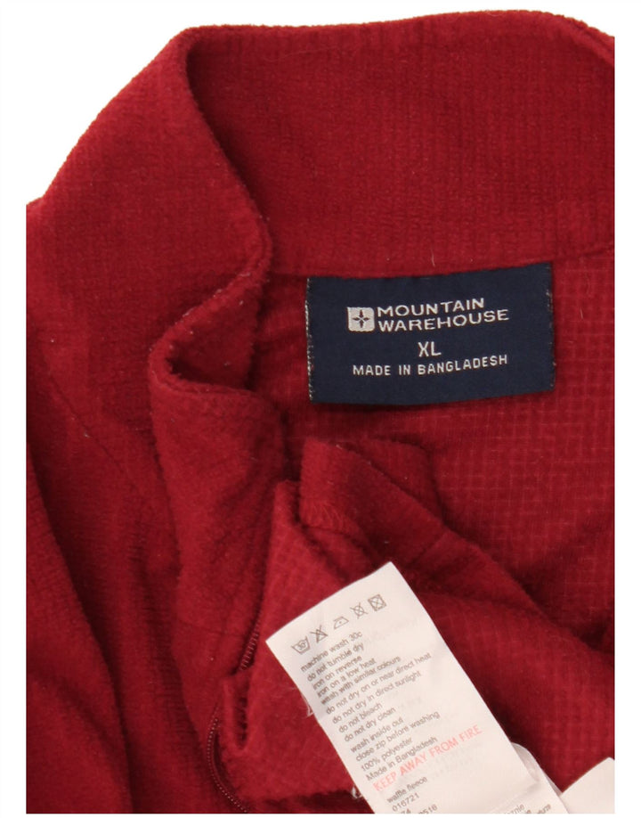 Mountain Warehouse Herre lynlås hals Fleece Jumper XL Burgundy Polyester