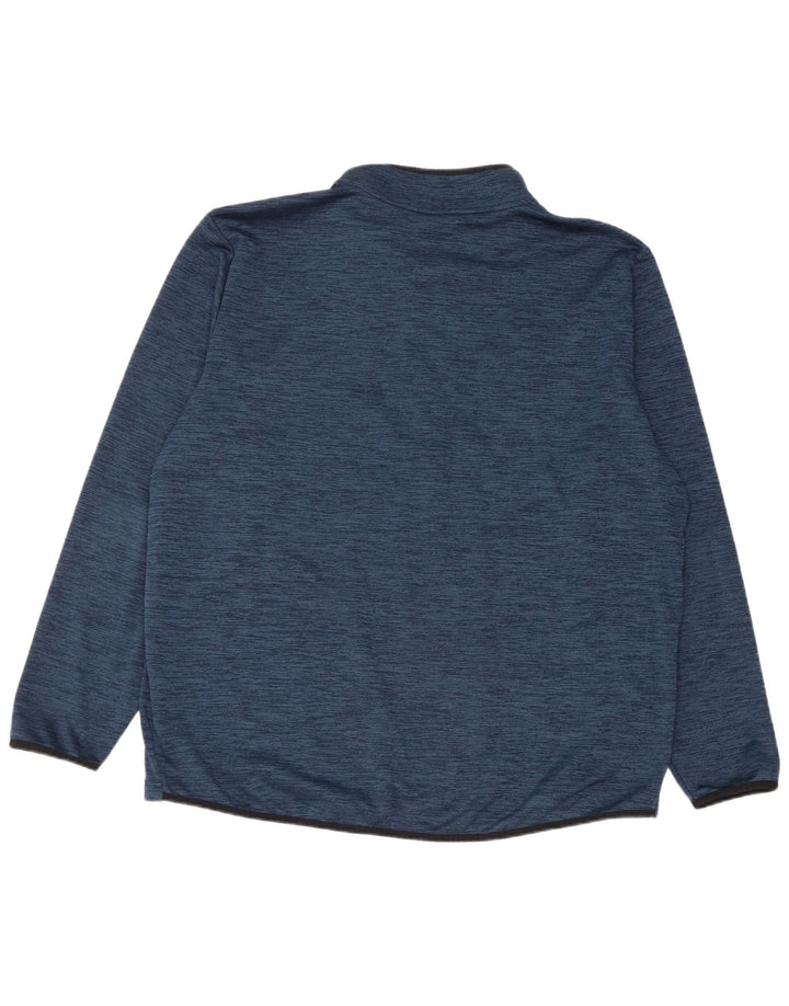 Under Armour Herre Zip Neck Pullover Træningsdragt Top 2XL Blå Flecked