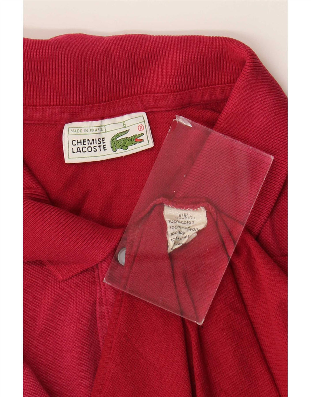 Lacoste herre poloskjorte str. 6 XL Rød bomuld