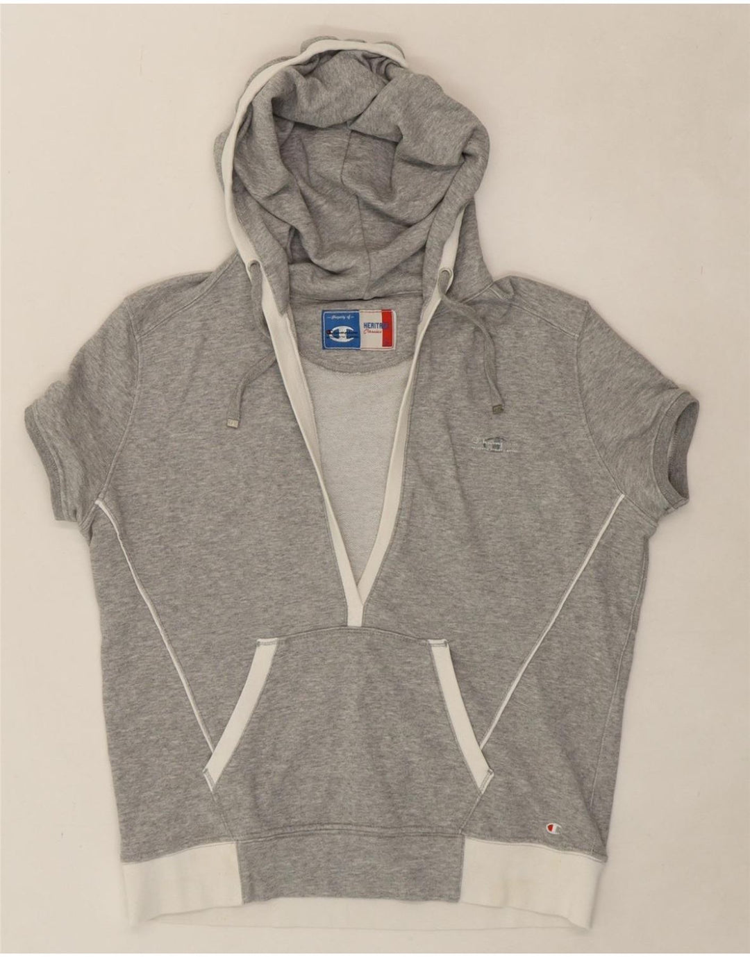 CHAMPION Womens Heritage Classics Hoodie Jumper UK 14 Large Grey Vintage Champion and Second-Hand Champion from Messina Hembry 