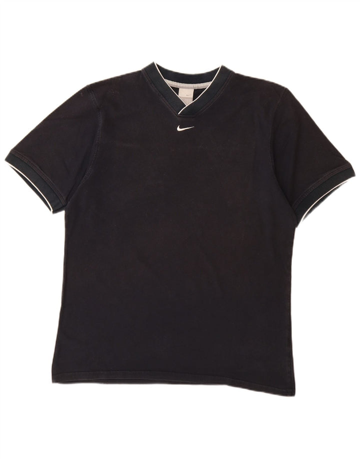 NIKE T-shirt top til mænd UK 42/44 Stor marineblå bomuld