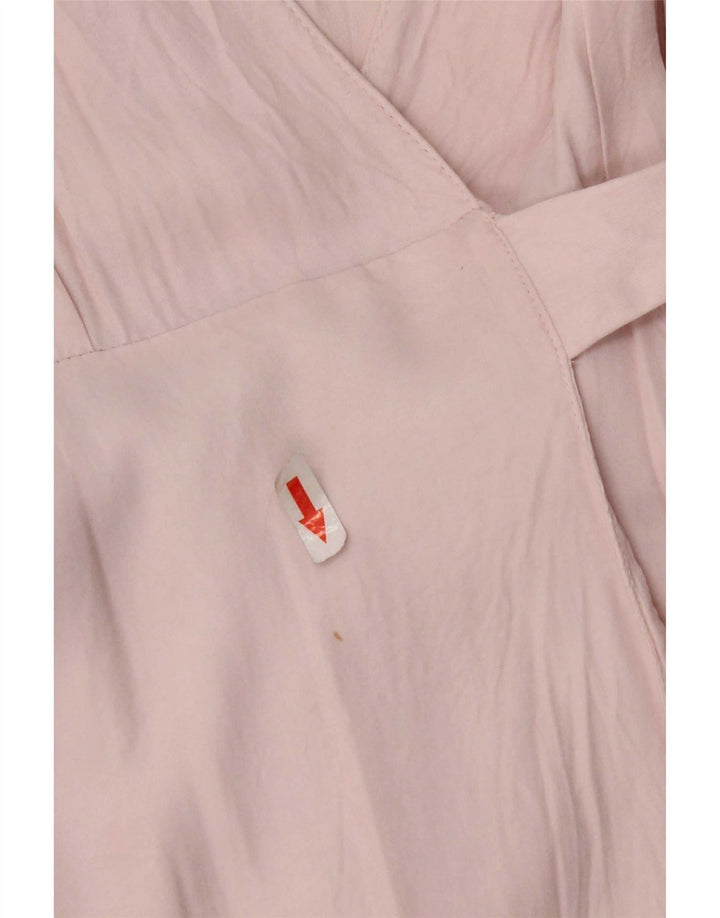 Zara Kvinde slå-om-kjole UK 10 Small Pink Viscose