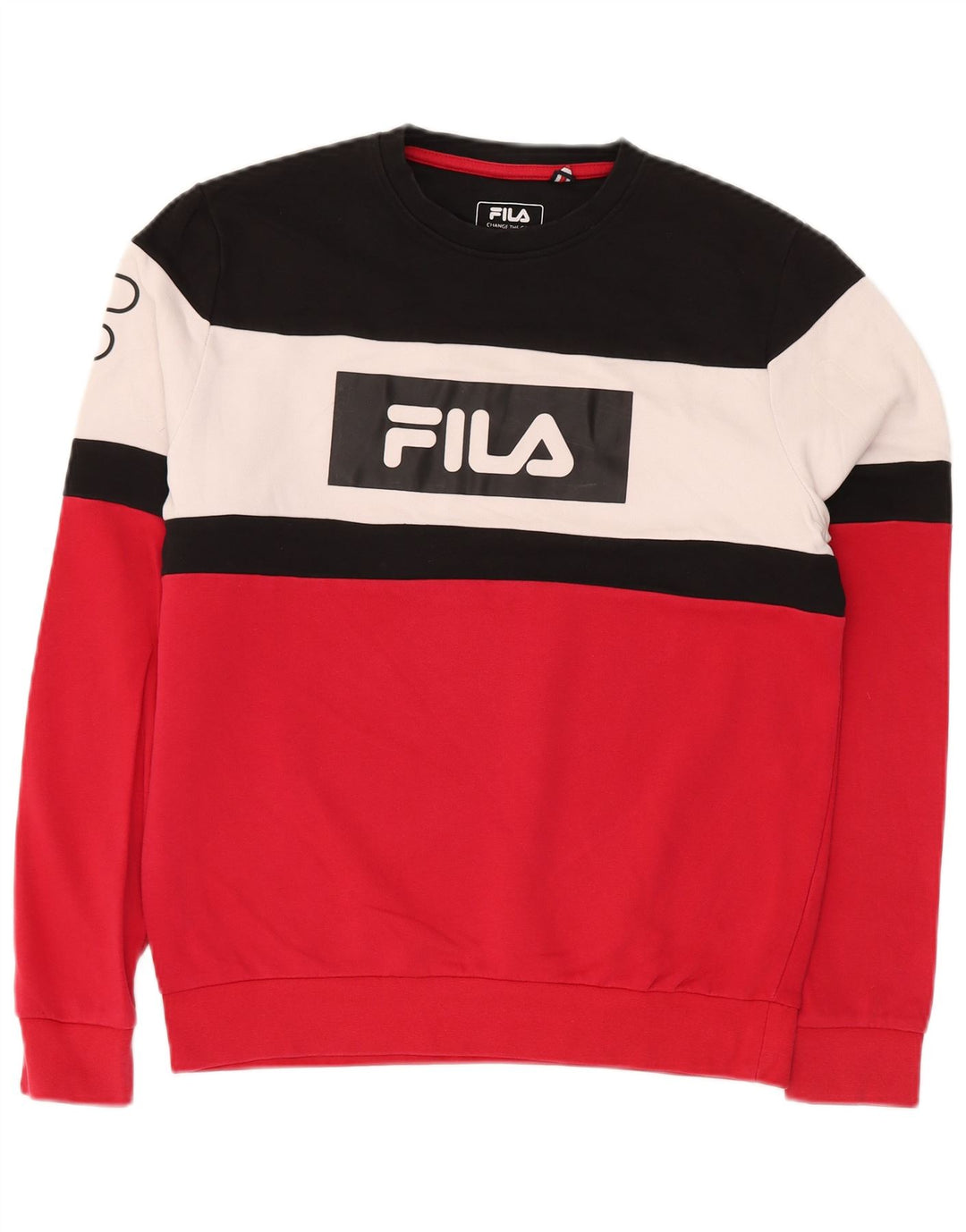 FILA Grafisk sweatshirt til mænd, lille flerfarvet Colourblock Bomuld