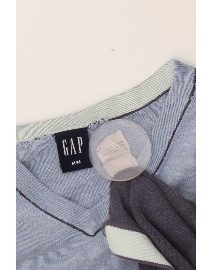 Gap Herre V-hals sweater Medium Blue Colourblock Bomuld