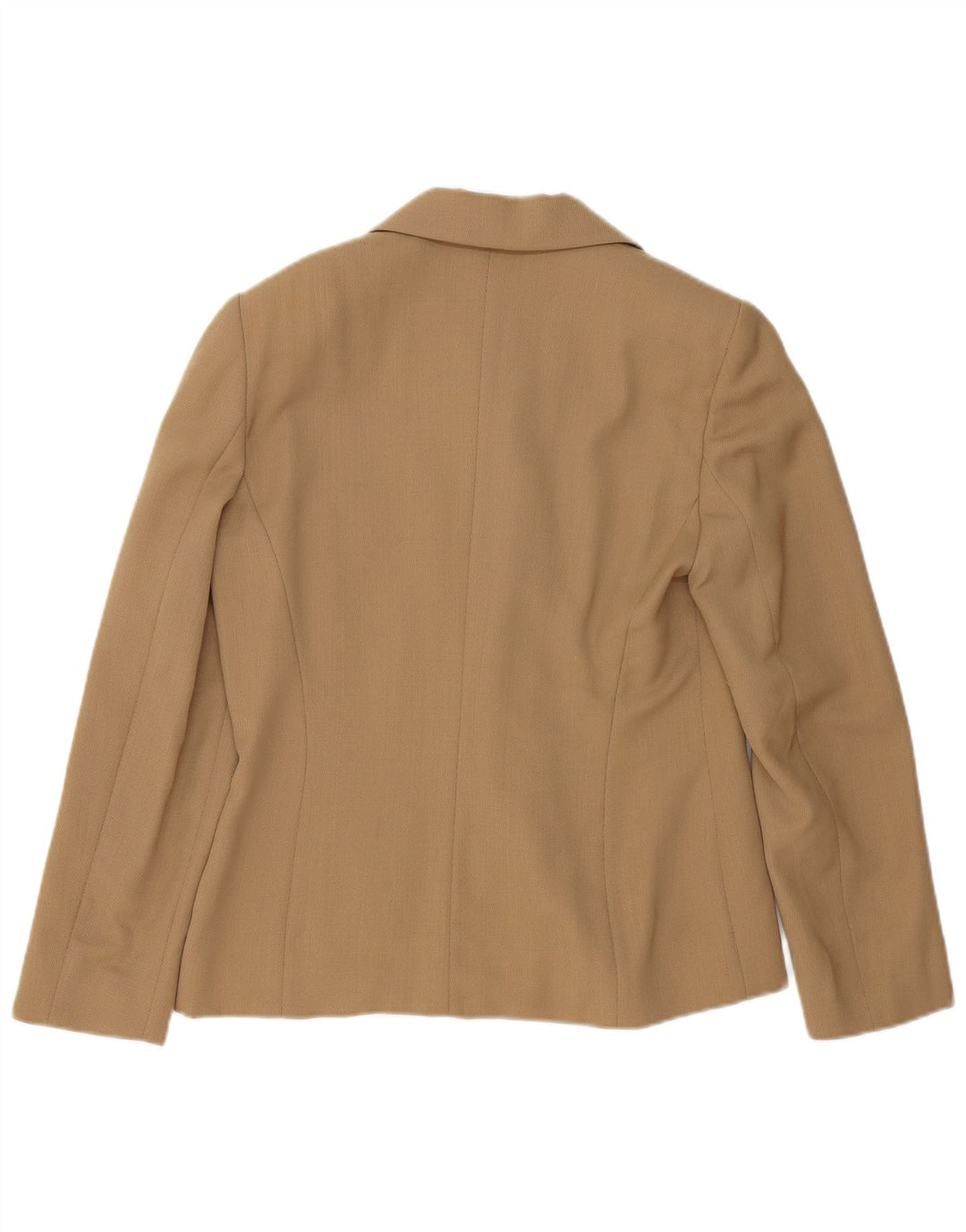 Marella Dame 3 Button Blazer Jacket UK 10 Small Beige Virgin Wool