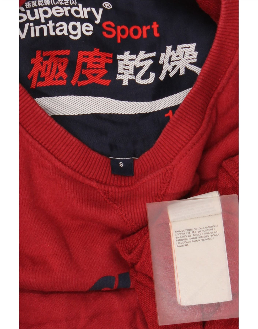 Superdry Grafisk Sweatshirt-trøje til mænd Lille Rød Colourblock Bomuld