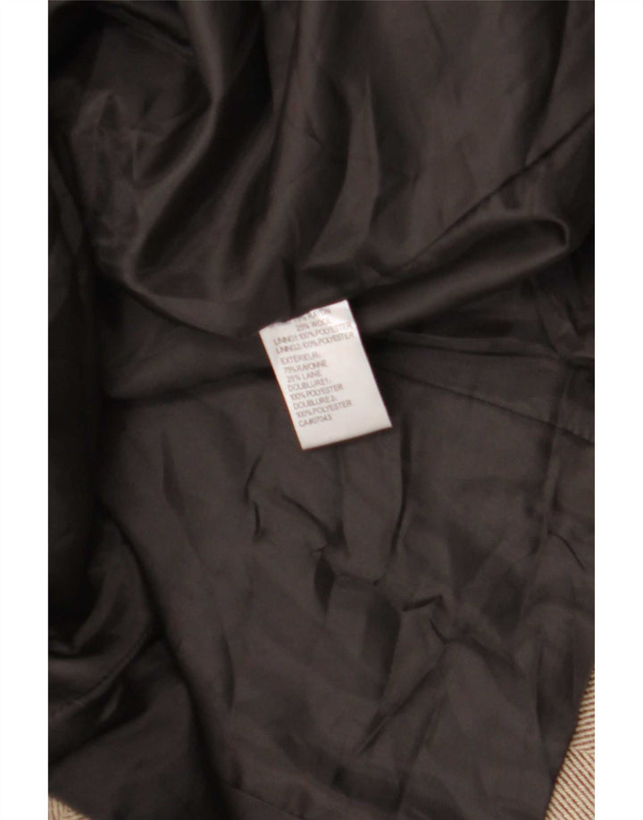 Calvin Klein Dame 5 Button Blazer Jacket US 14 XL Beige Sildeben Rayon