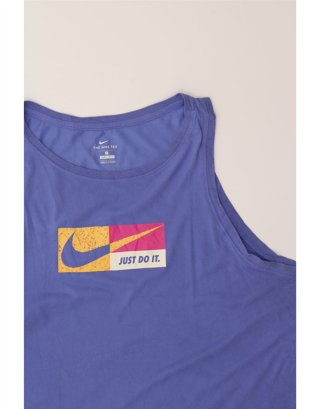 NIKE Herre Dri Fit Grafisk Vest Top 2XL Lilla Bomuld