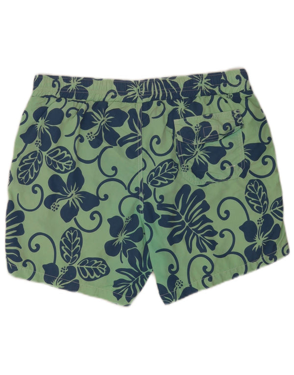 Fred Perry regulære badeshorts til mænd, store grønne blomster polyamid