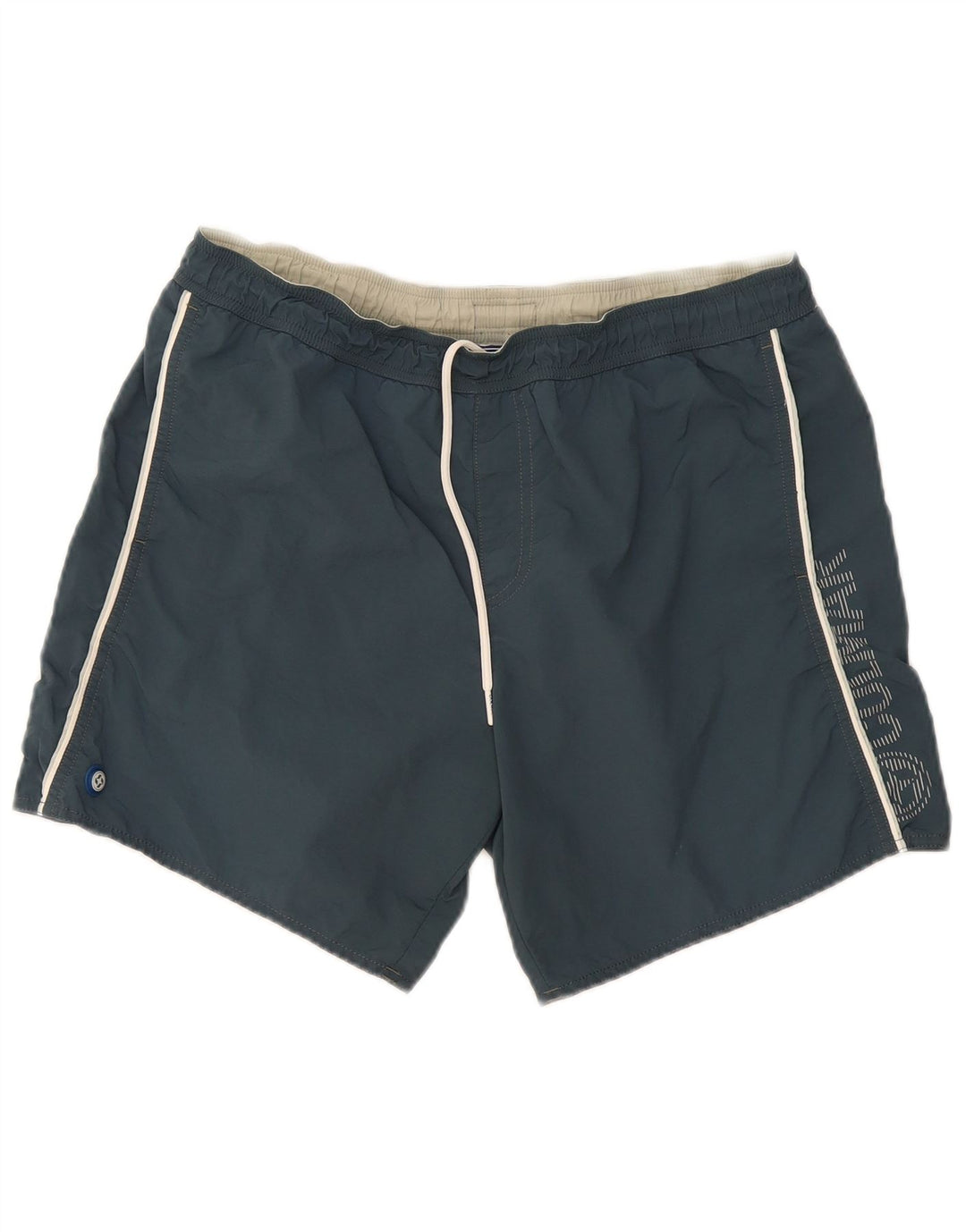 COLMAR Mens Graphic Swimming Shorts EU 52 Large W32  Navy Blue Polyamide Vintage Colmar and Second-Hand Colmar from Messina Hembry 