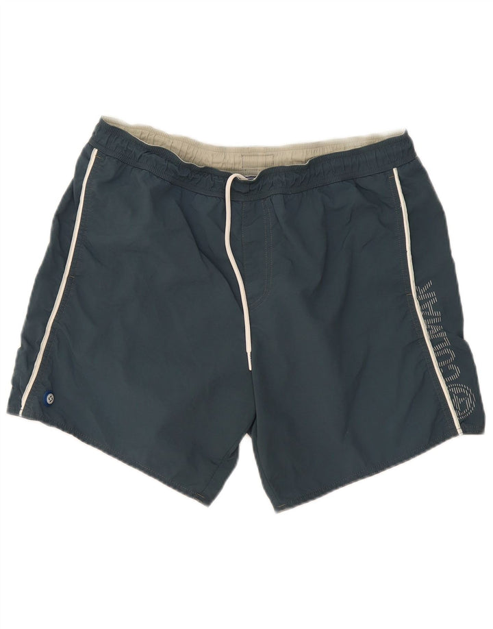 COLMAR Mens Graphic Swimming Shorts EU 52 Large W32  Navy Blue Polyamide Vintage Colmar and Second-Hand Colmar from Messina Hembry 