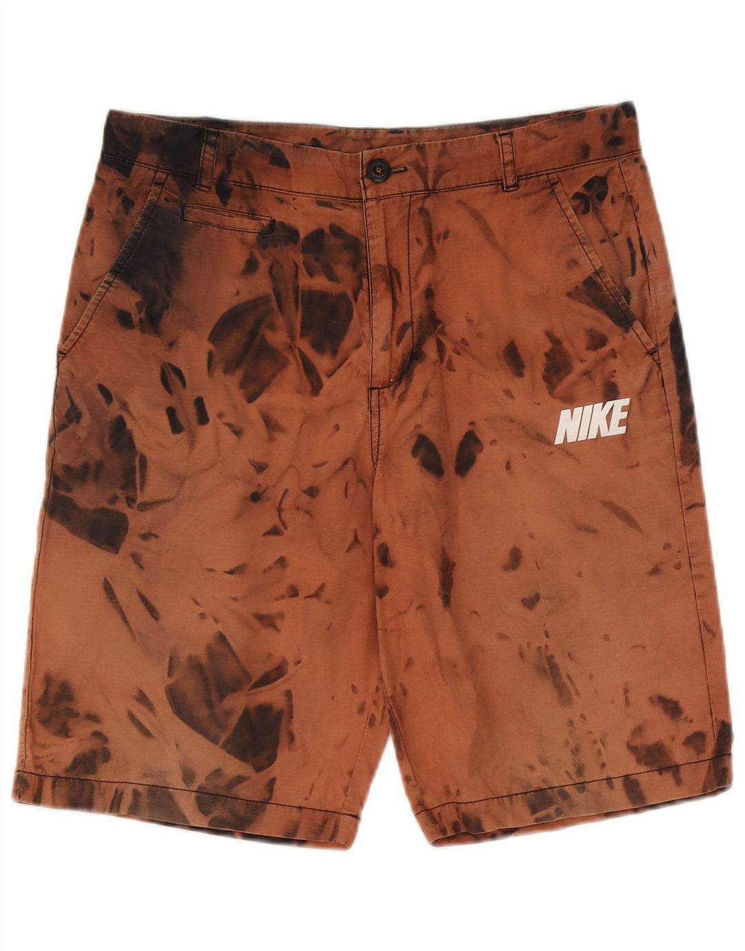 Nike Chino Shorts til mænd W30 Medium Brown Tie Dye Bomuld