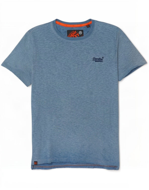 Superdry Herre T-shirt Top XS Blå Flecked Bomuld
