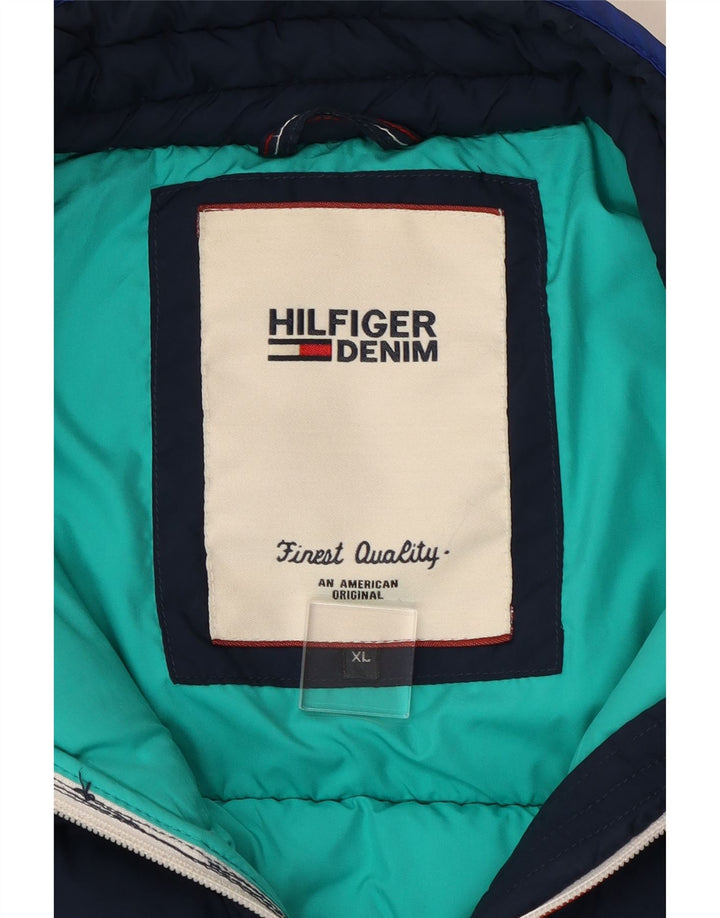 Tommy Hilfiger Herre Polstret Jakke UK 42 XL Navy Blue Polyester