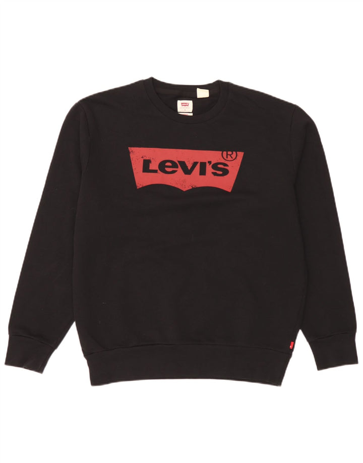 Levi's Herre Standard Graphic Sweatshirt Jumper Lille Sort