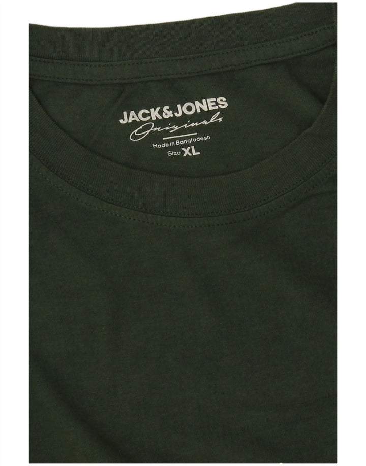 Jack & Jones Herre grafisk T-shirt Top XL Grøn