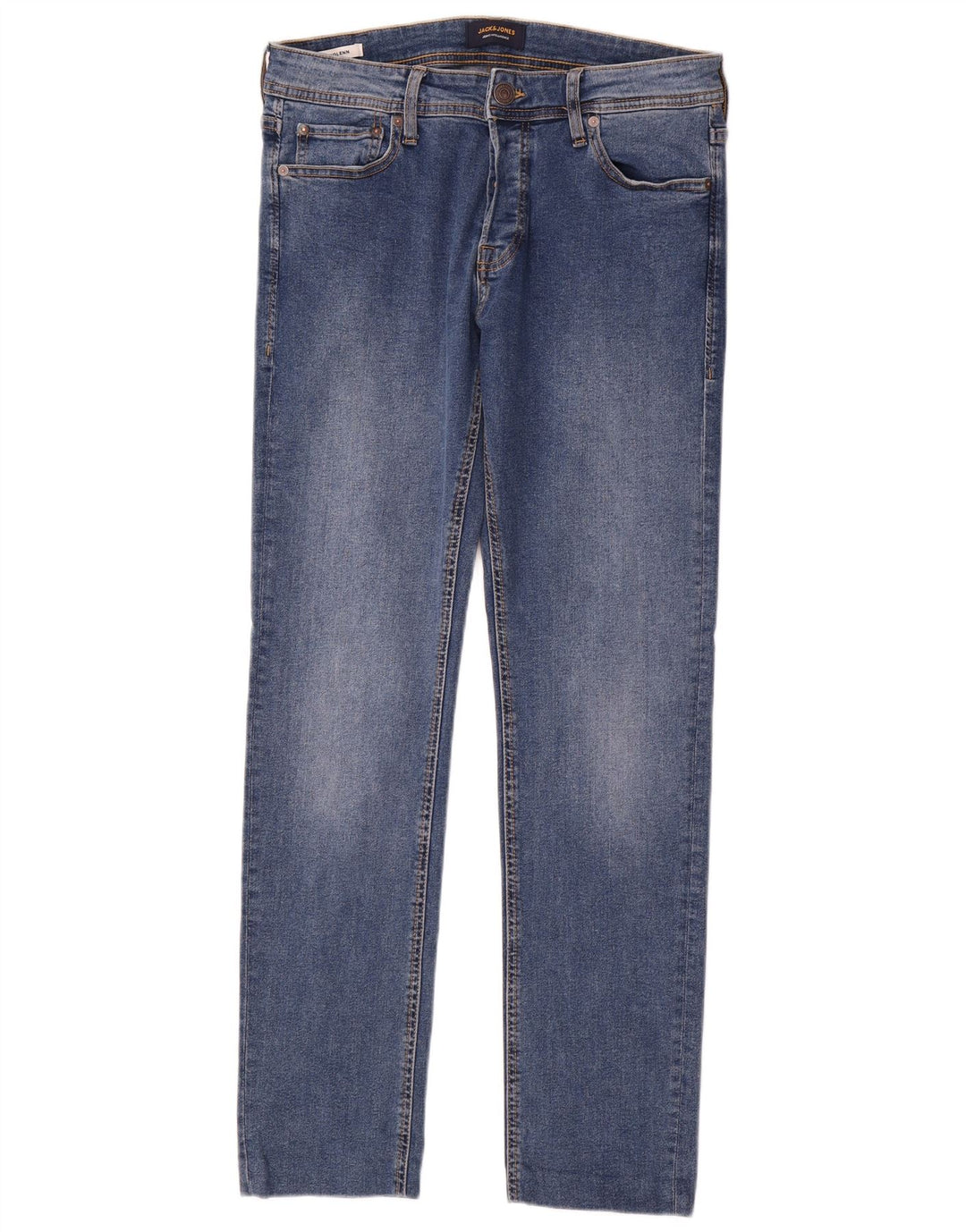Jack & Jones Herre GLENN Slim Jeans W31 L30 Blå Bomuld