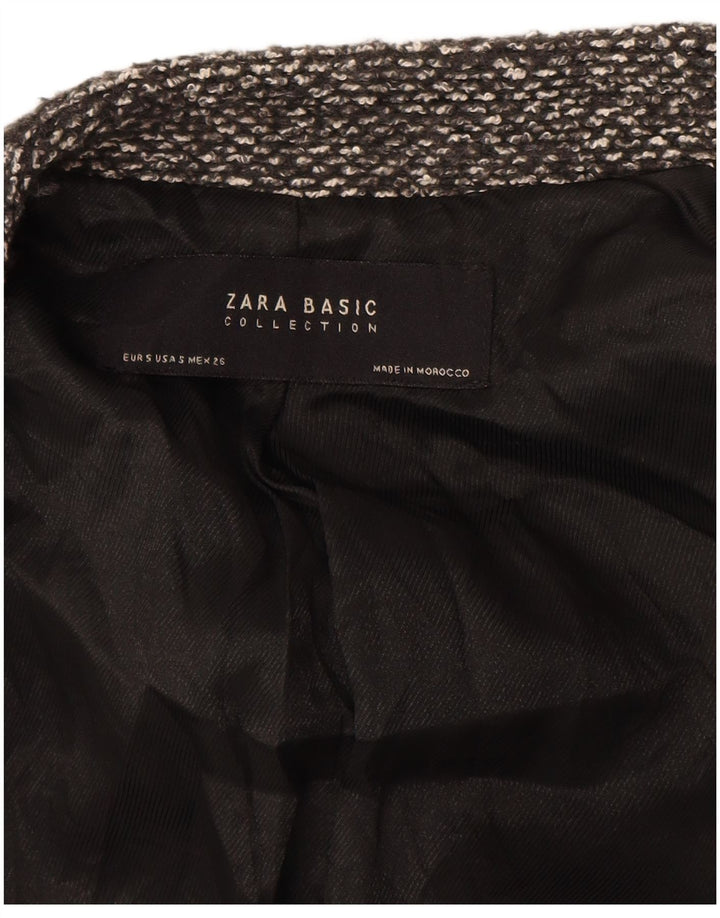 ZARA Womens Open Blazer Jacket UK 10 Small Grå
