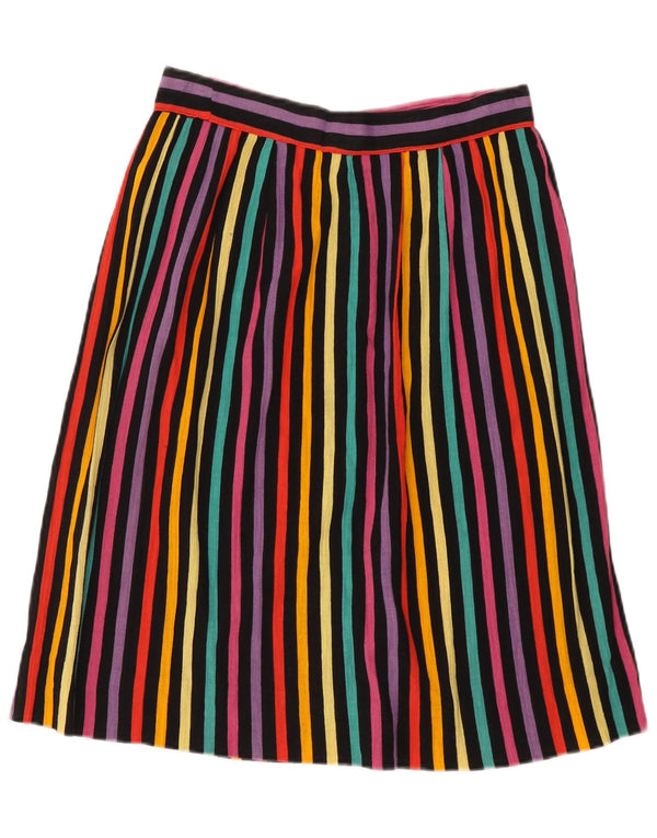Vintage A-Line nederdel til kvinder W28 Medium Flerfarvet stribet
