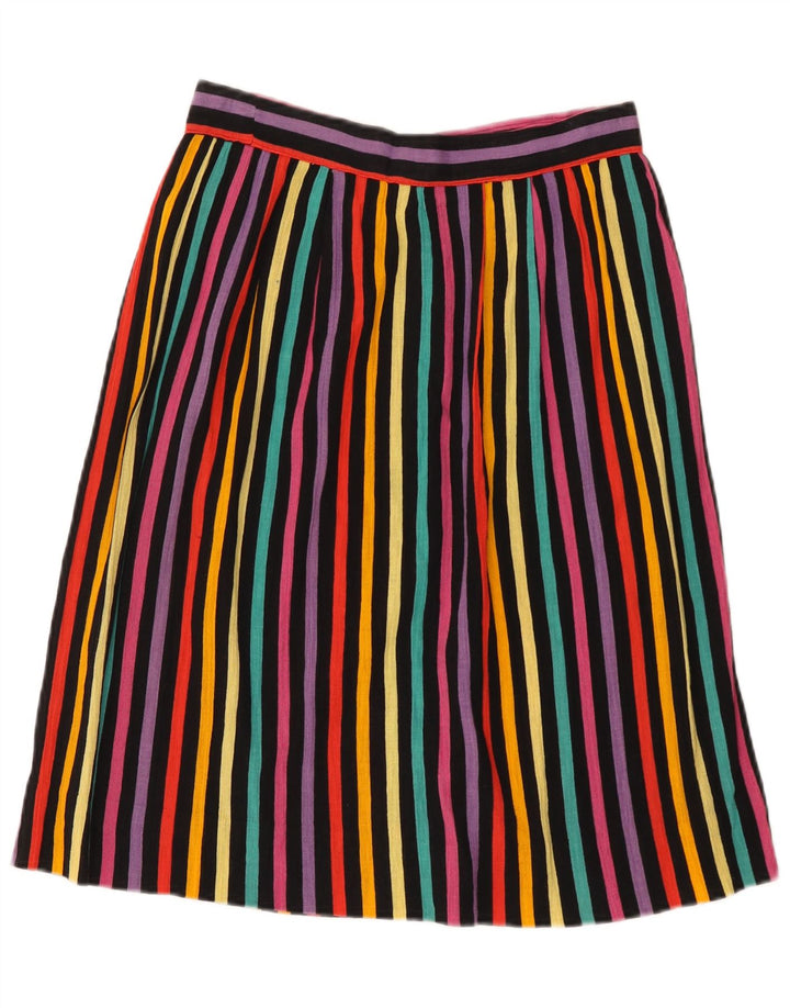 Vintage A-Line nederdel til kvinder W28 Medium Flerfarvet stribet
