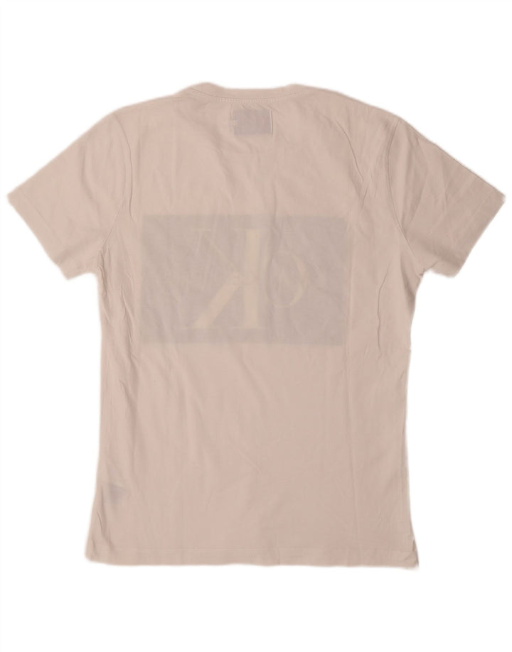 Calvin Klein Jeans Herre grafisk T-shirt Top Medium Hvid Bomuld