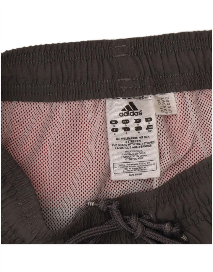 Adidas Badeshorts til mænd Small Grå Colourblock Polyester