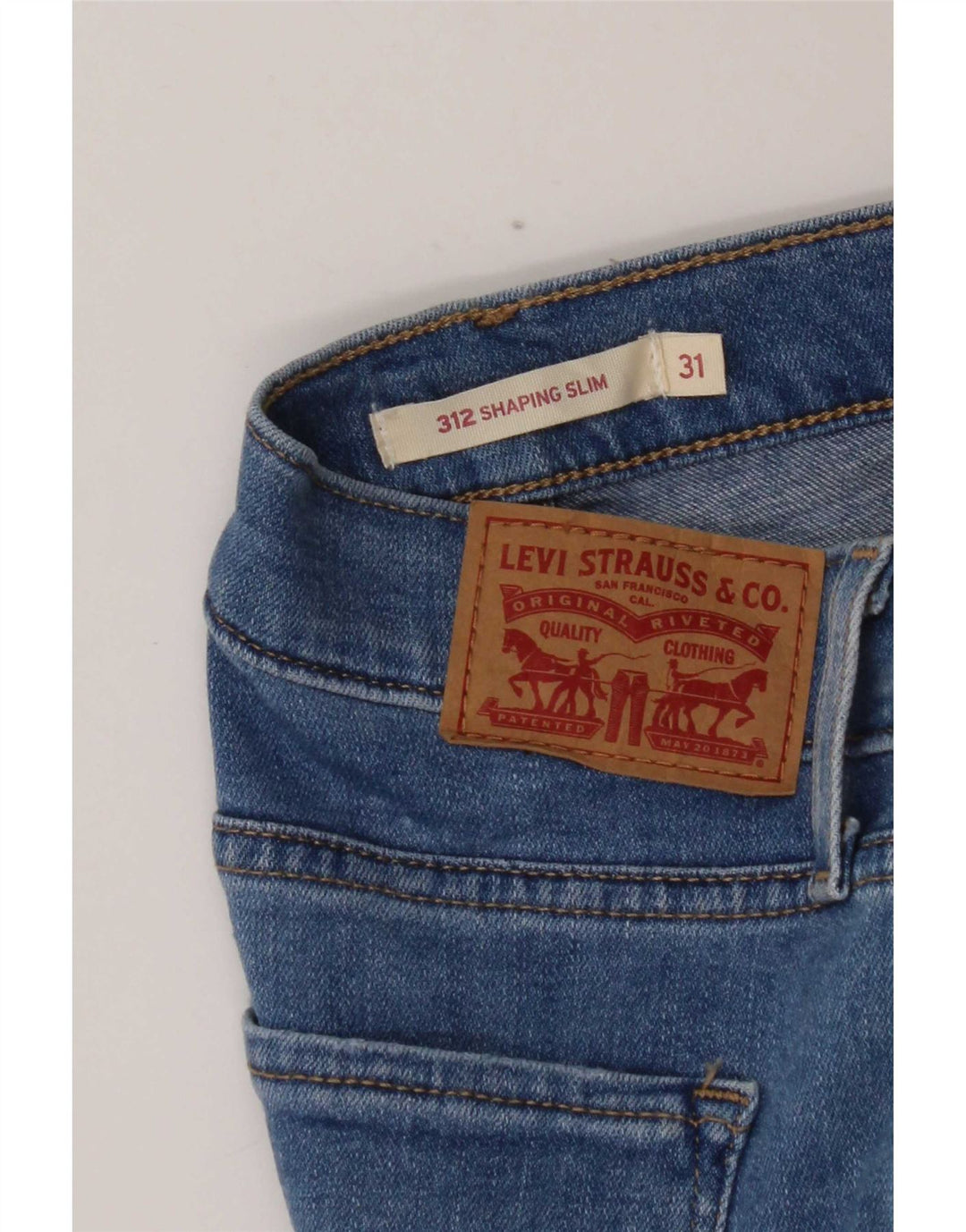 Levi's Womens 312 Shaping Slim Jeans W31 L29 Blå