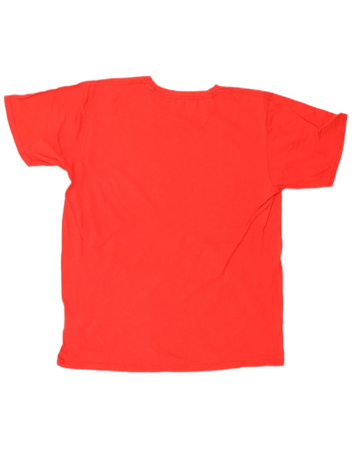 Adidas Grafisk T-shirt top til mænd, stor rød bomuld